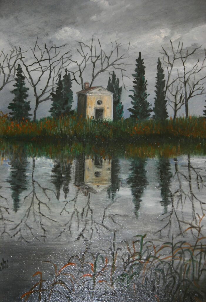 2-2000-cappella-sul-canale-olio-su-pannello-telato-30X40-scaled