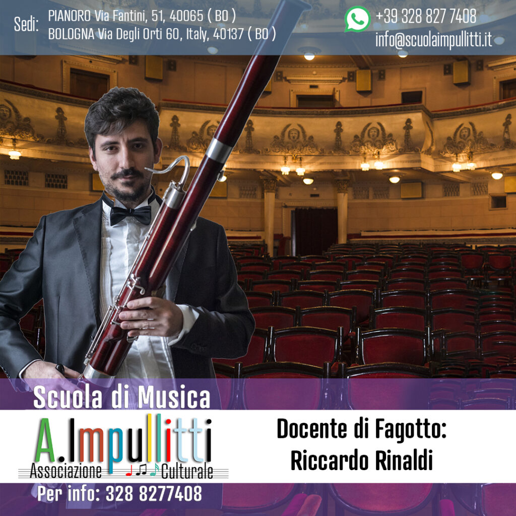 alt="Riccardo Rinaldi Fagotto docente presso la Scuola di Musica A. Impullitti di Pianoro"