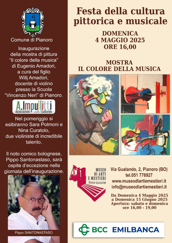 alt="Pubblico partecipa alla festa cultura pittorica musicale al Museo di Pianoro"
