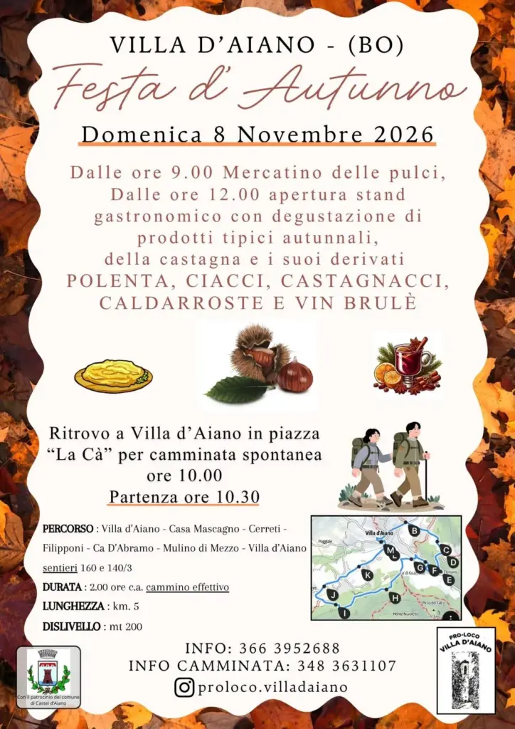 Festa d’Autunno a Villa d’Aiano – Castel d’Aiano, 8 novembre 2026
