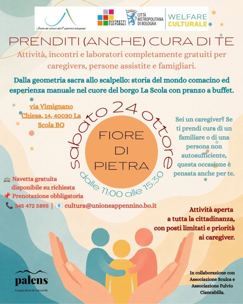 🤩 Dopo la bellissima esperienza di sabato scorso, eccoci per il secondo appuntamento della rassegna “Prenditi (anche) cura di te” voluta da Issec – Istituzione servizi Sociali Educ